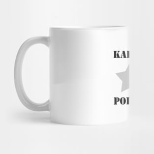 Karma Police, black text Mug